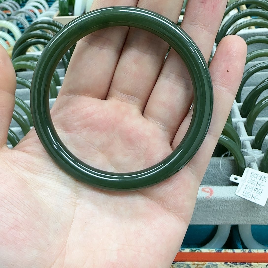 和田玉未镶嵌手镯粒*阳59