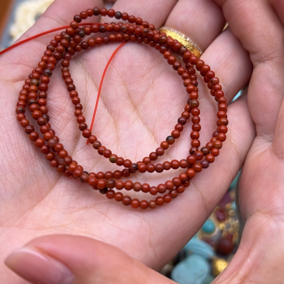 南红玛瑙未镶嵌配件手串
