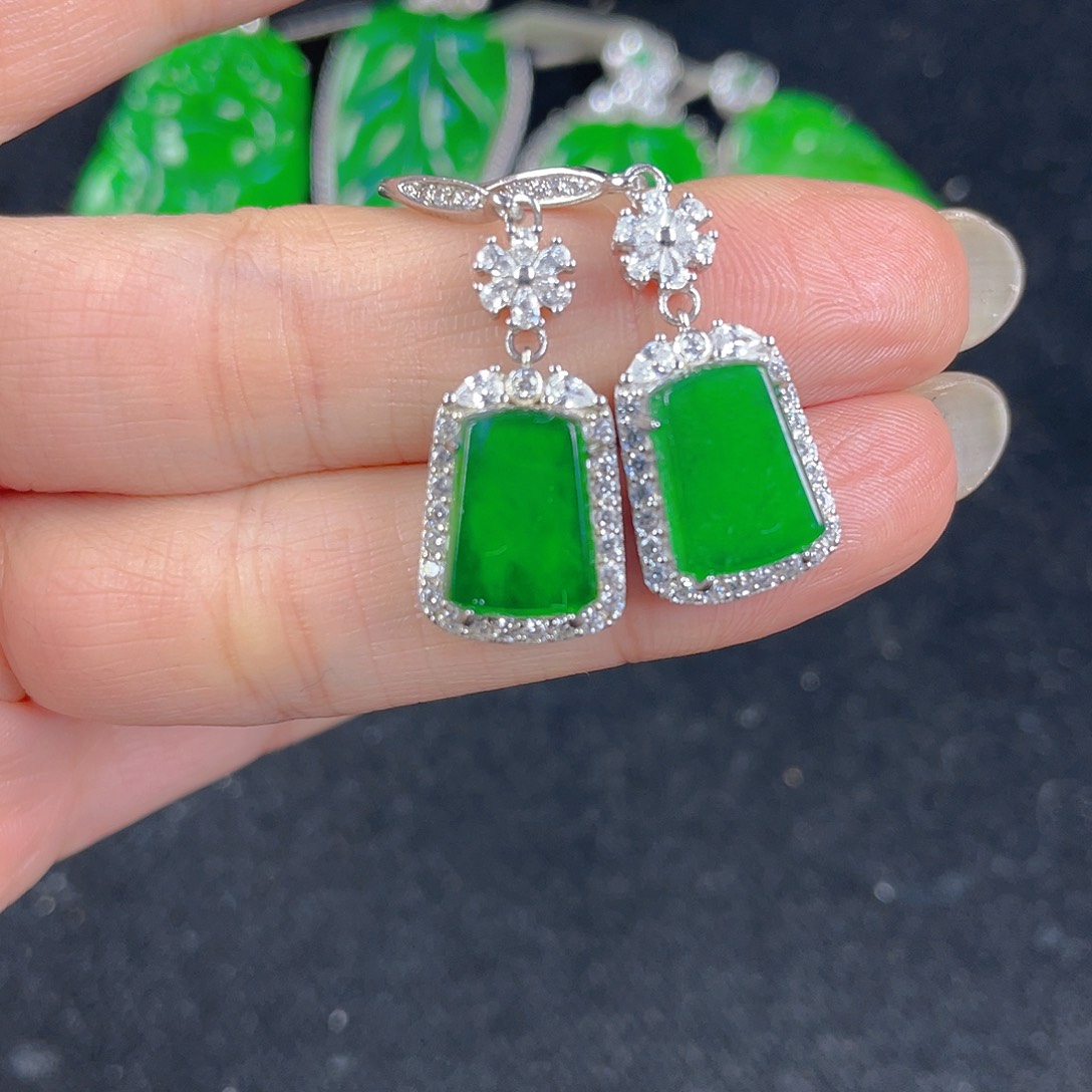 翡翠吊坠(不含链)银S925镶嵌