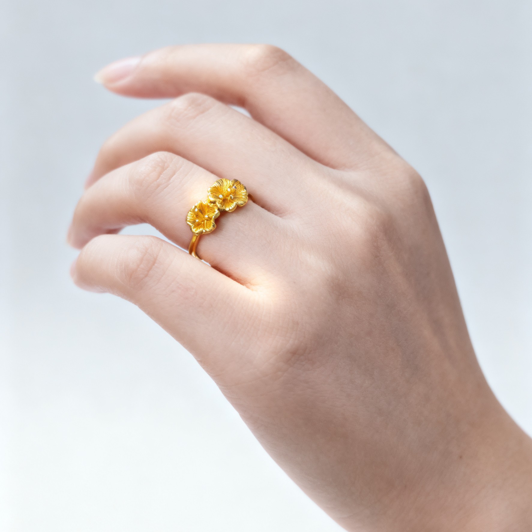 铜合金塑料戒指 非黄金戒指KS3025Nurluk金色原创设计欧美开口指