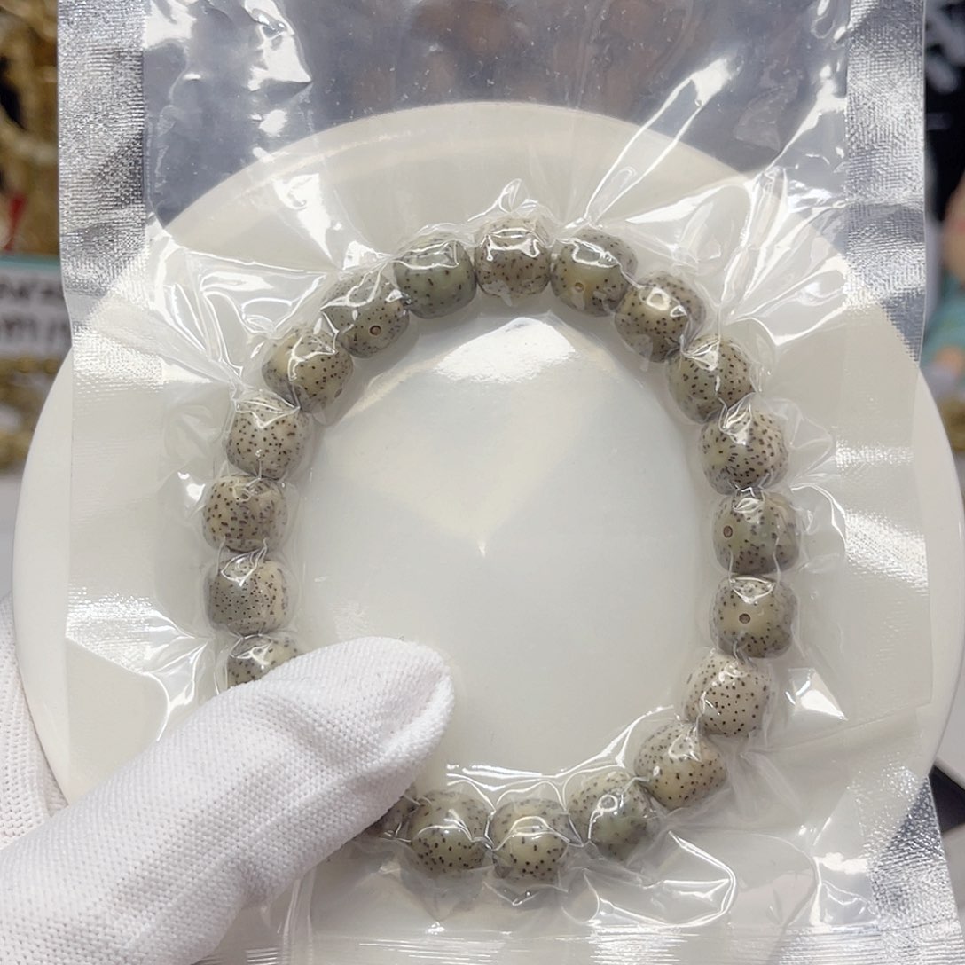 星月菩提手串10×9石玉陈籽正月同枝果海南料