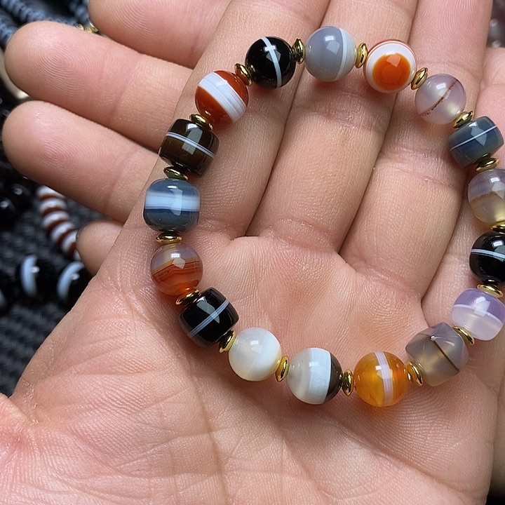 玛瑙/玉髓手链未镶嵌苏*