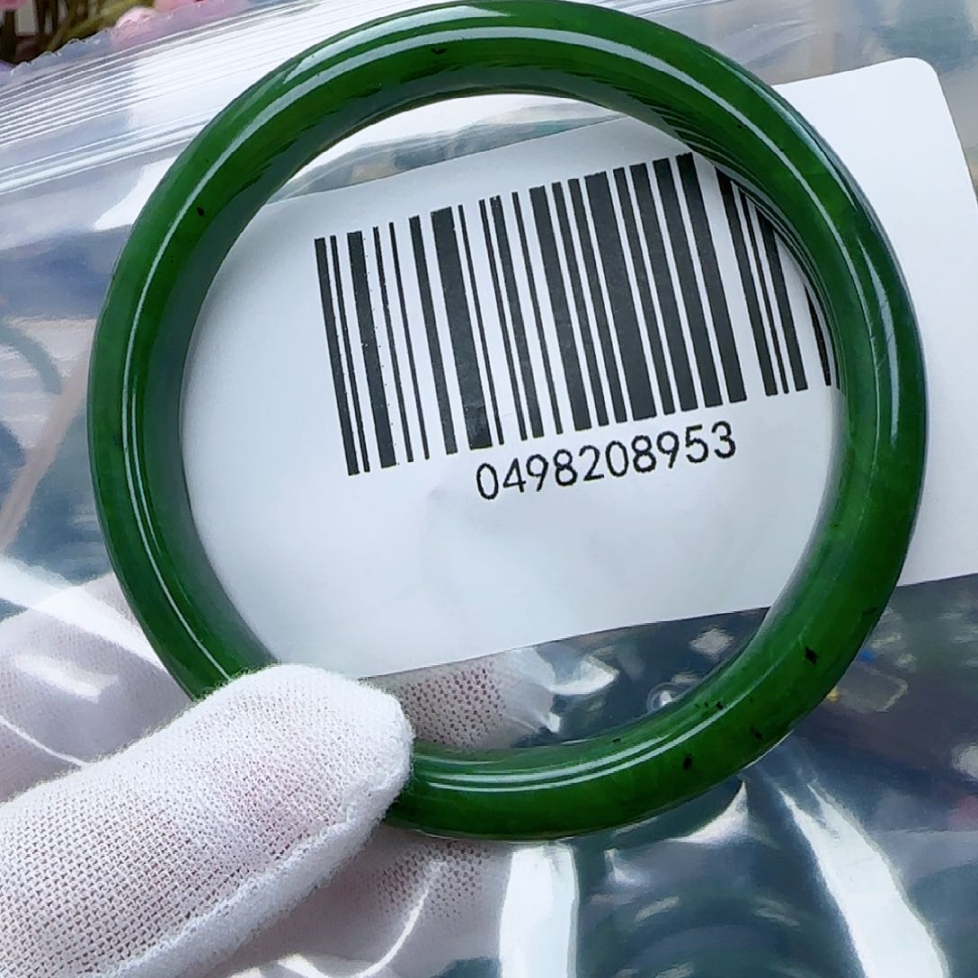 和田玉（碧玉）手镯未镶嵌包容6263