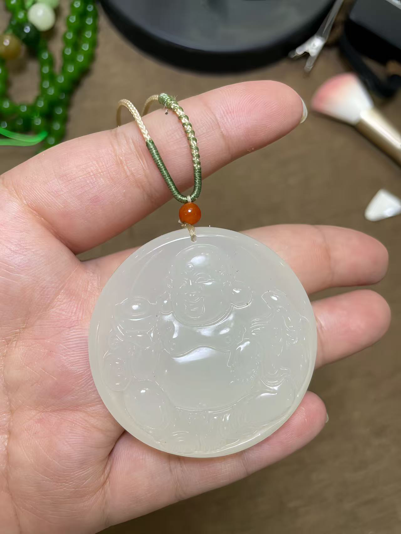 昆仑玉 冰底佛公