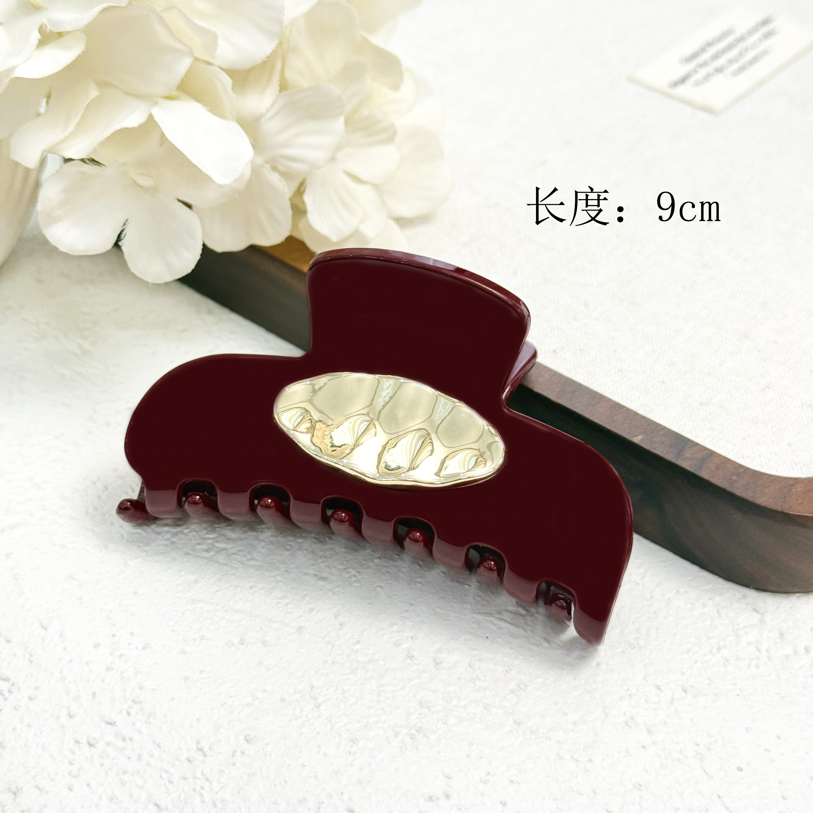 BAOSHATI/宝莎缇F-1342复古高级感时尚气质后脑勺抓夹9CM