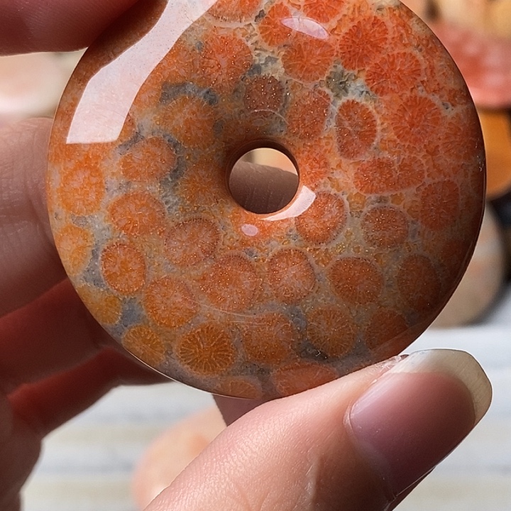 佛***君硅化珊瑚未镶嵌颈饰