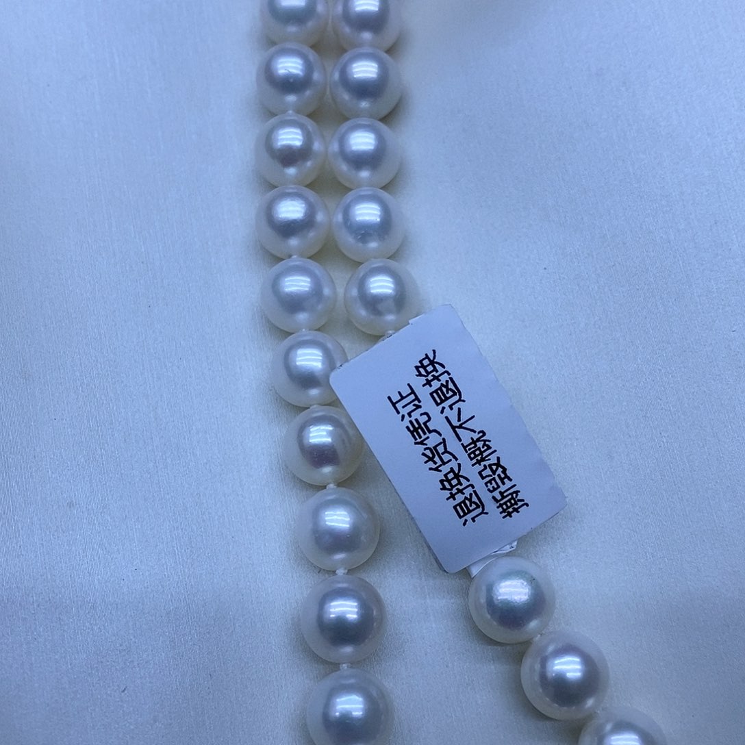 银S925镶嵌淡水珍珠卡9到10无核长50