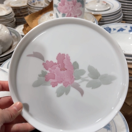 瓷醴陵高温瓷釉下手绘18厘米