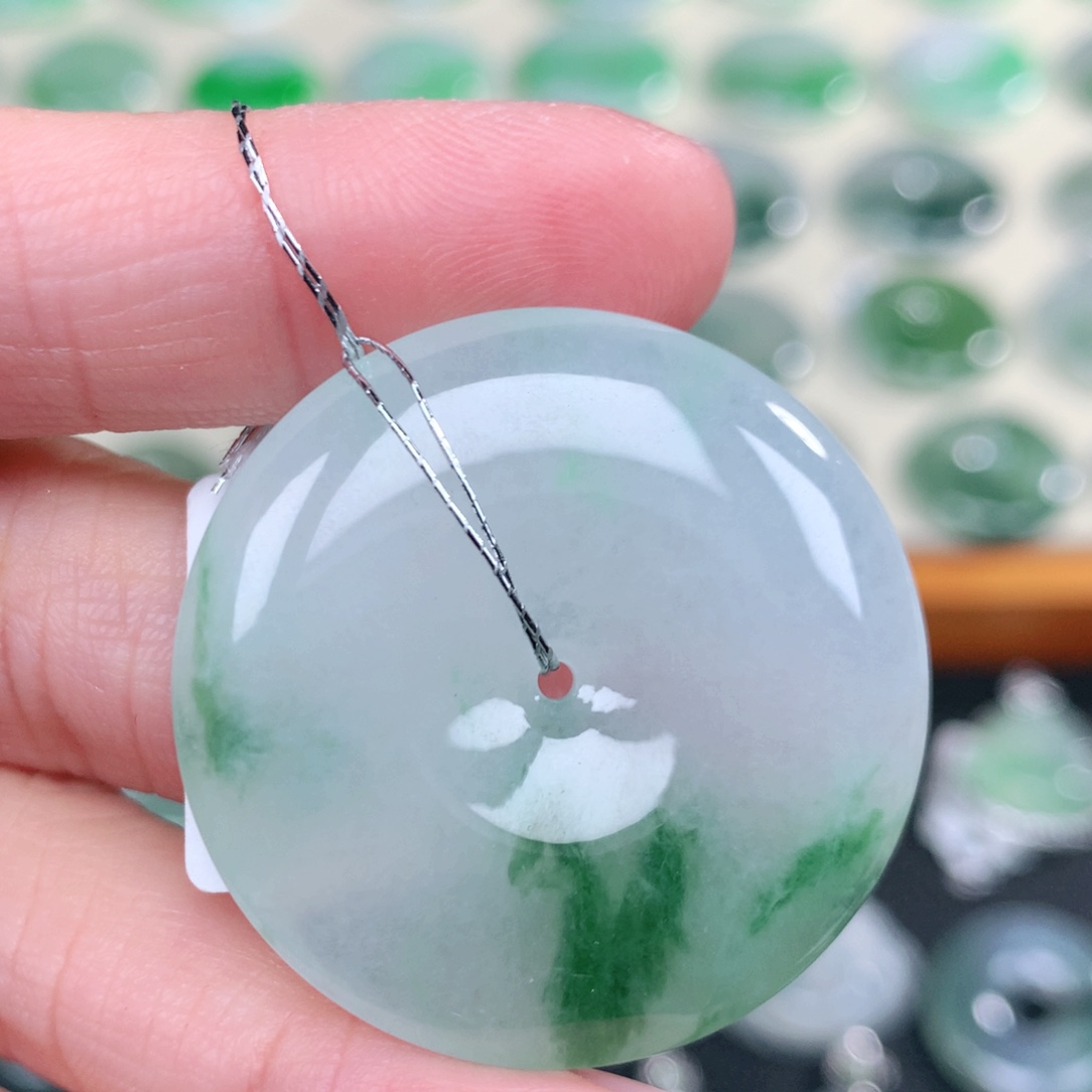 翡翠未镶嵌吊坠(不含链)34.7-5.8