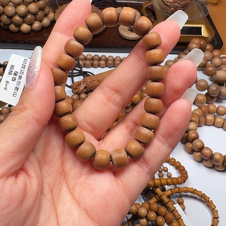 檀香木手串/手链印度迈索尔老山檀香8×9老型单圈