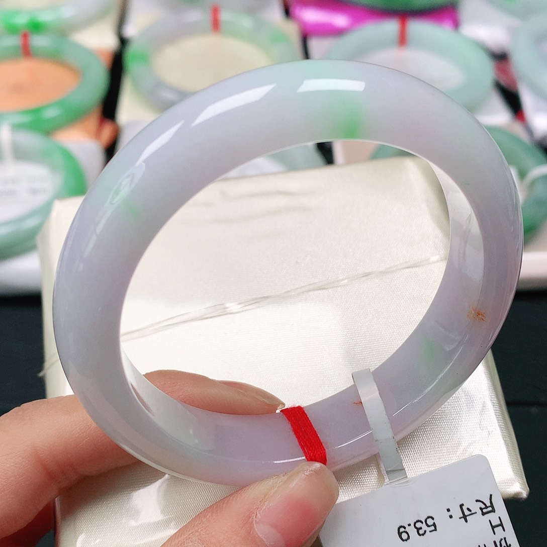 翡翠手镯未镶嵌天然翡翠手镯54