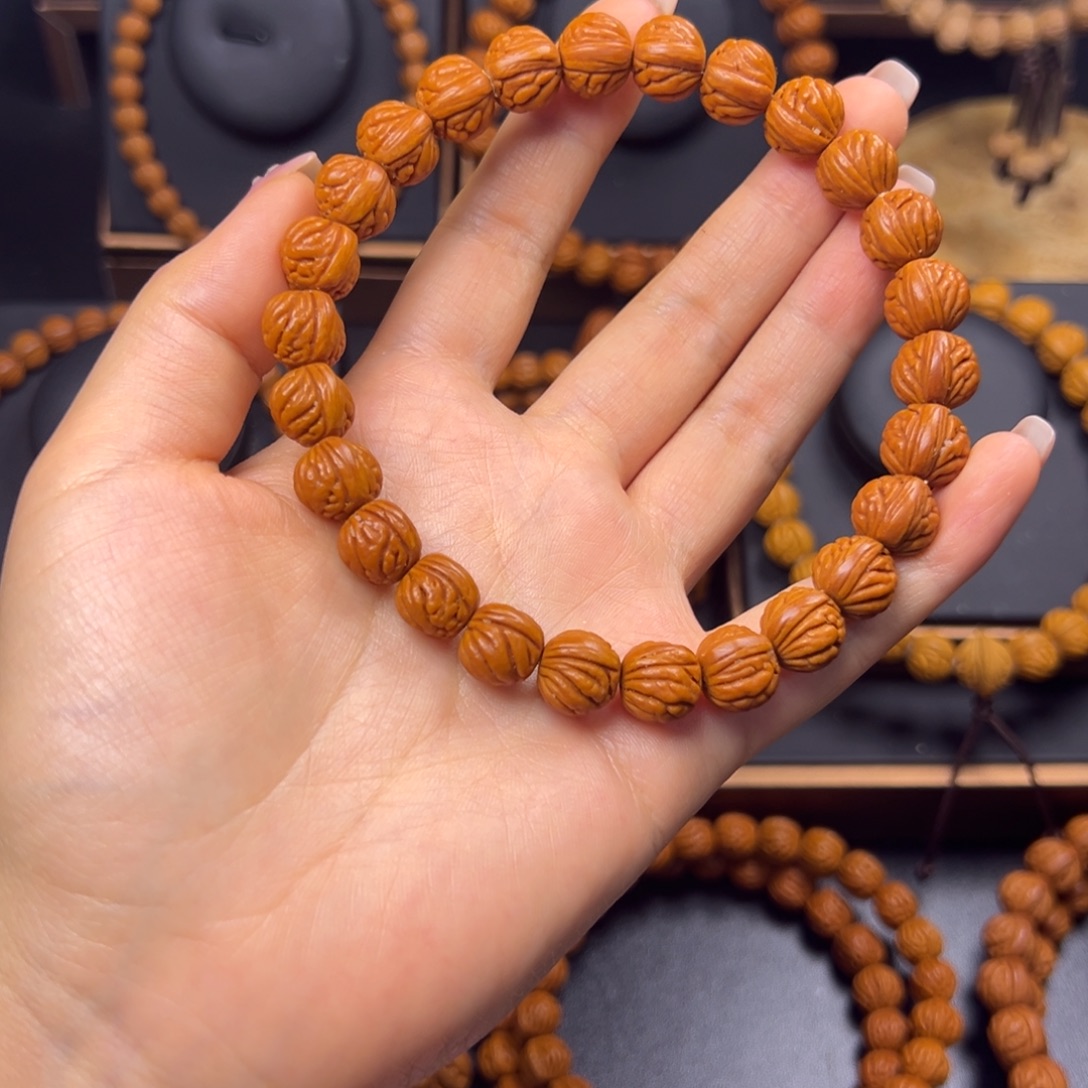 桃核手串火龙纹11手串