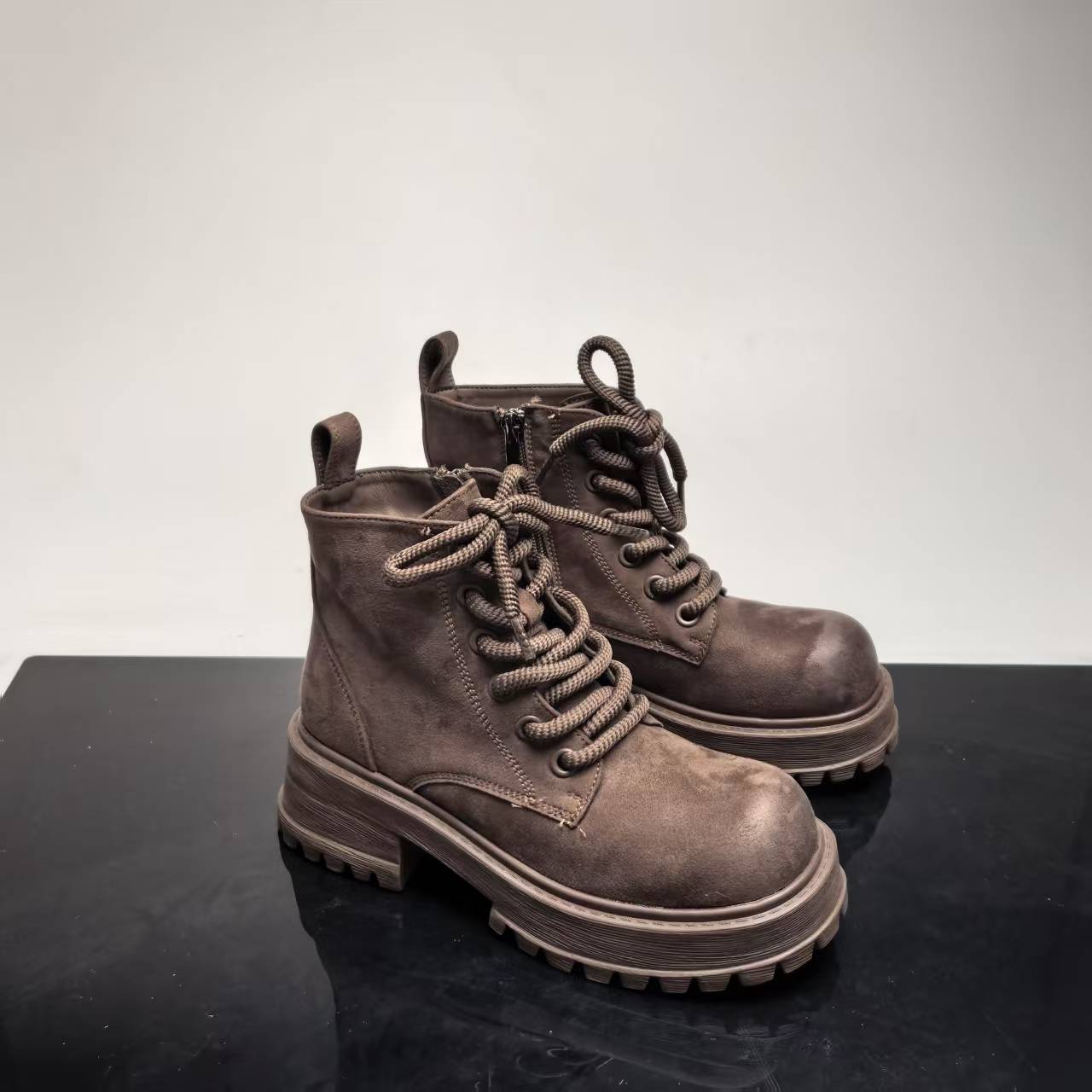 薄绒新款时尚马丁靴百搭厚底休闲秋冬舒适女鞋 GDN-9061