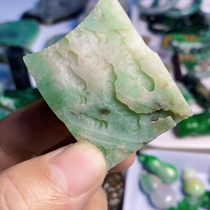 翡翠散珠天然翡翠A货挂件