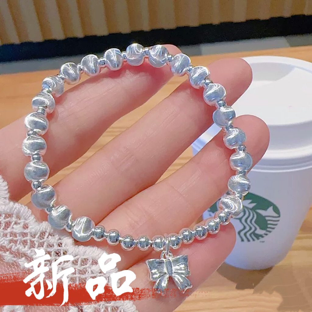 足银手链 68号-蝴蝶结猫眼珠手链【手链】