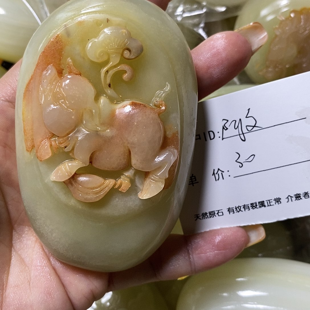 石材用****文古青石手把件