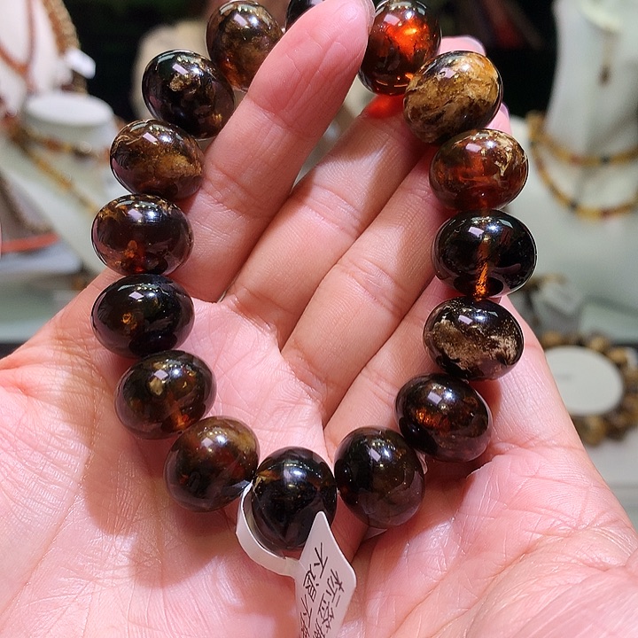 琥珀裸石未镶嵌16m花蜡