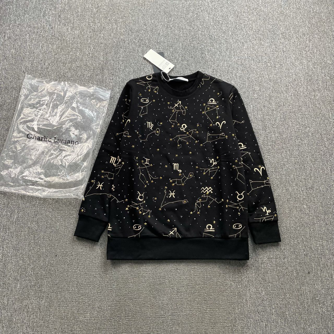 未使用 maje jp CL 黑色星座卫衣 S 119557