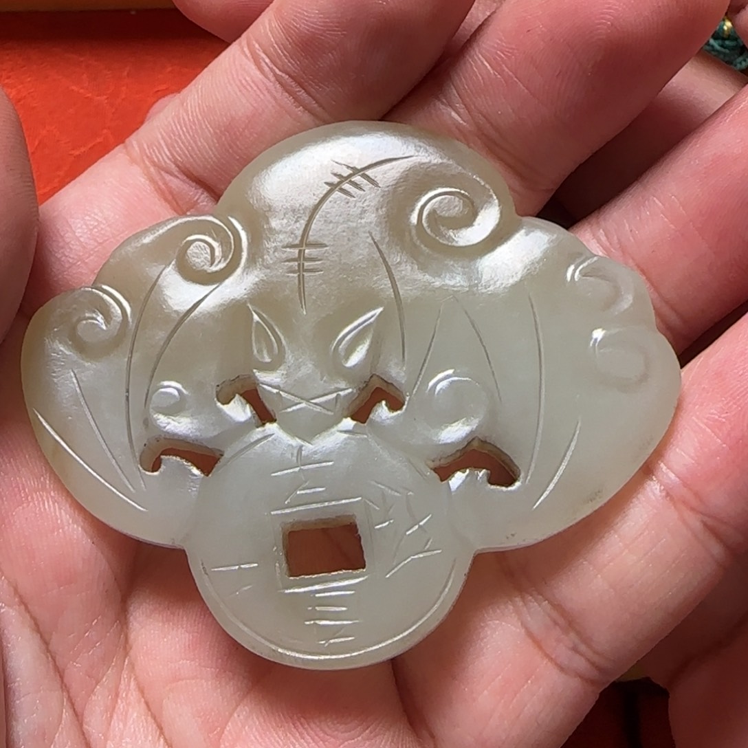 凯***卉和田玉未镶嵌挂件