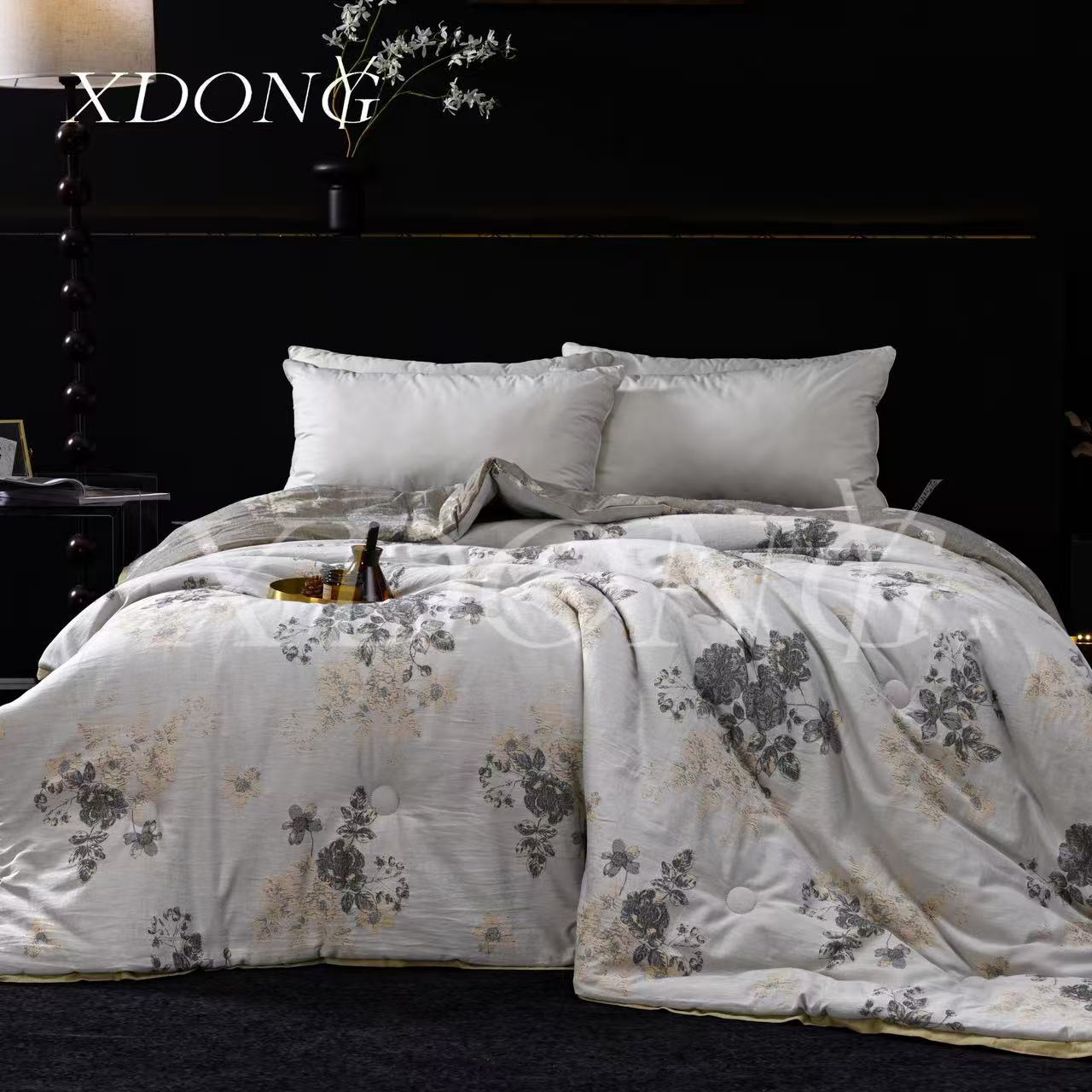 XDONGY（冬云家纺）200*230双层纱 晚香玉蓝色 柔软亲肤冬被