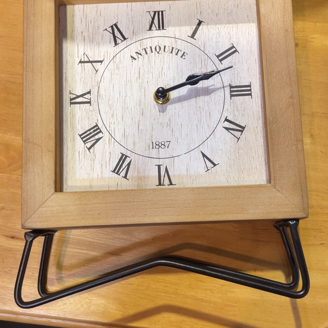 青***木实木钟桌面摆件112739