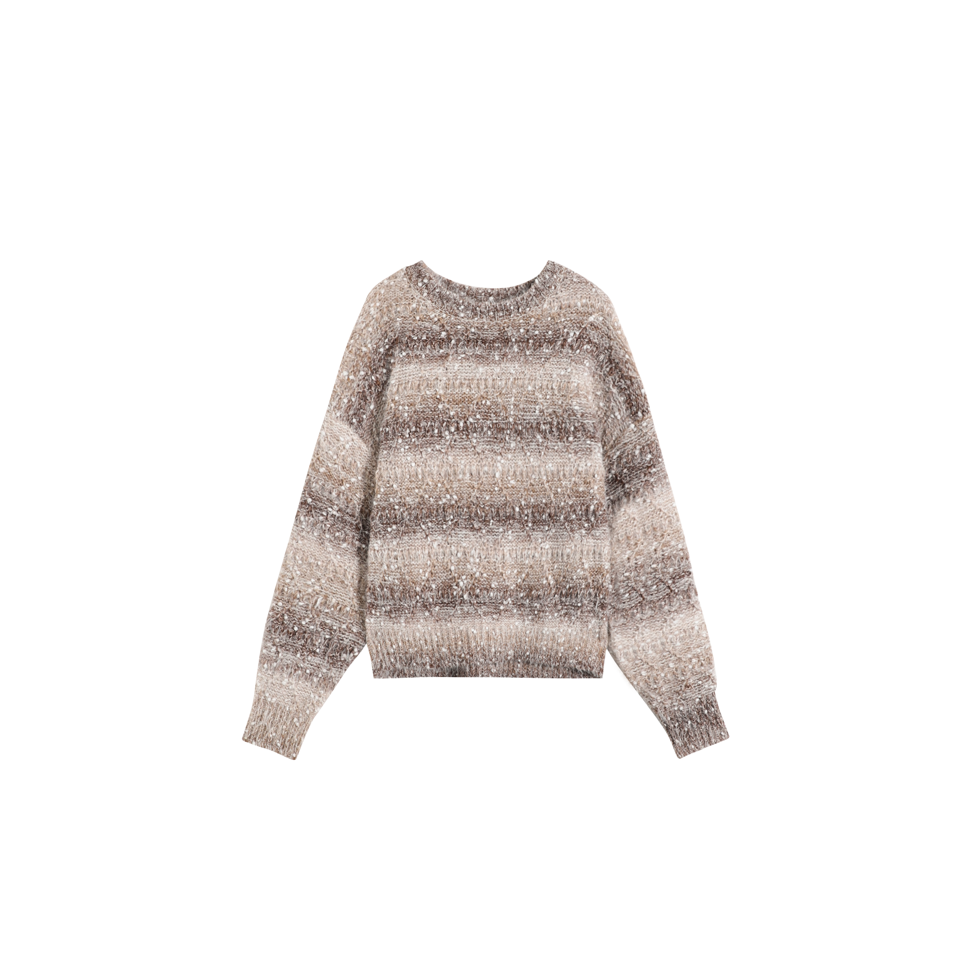 套头圆领韩系镂空毛衣条纹冬季长袖毛针织衫JYY-2542