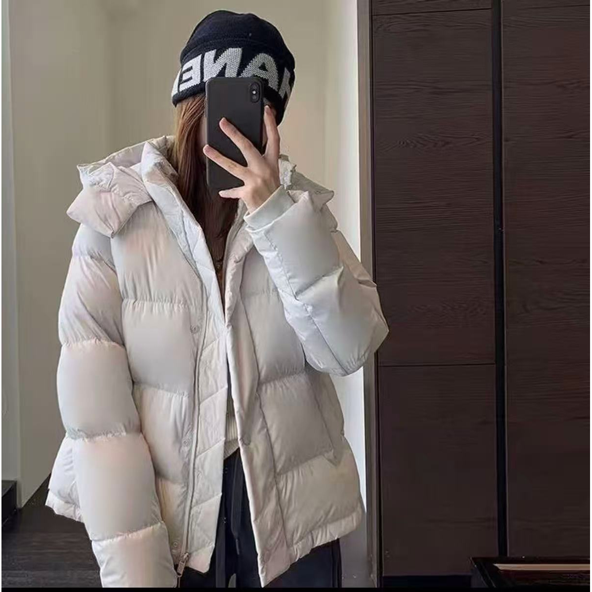 【品质】经典五格白色短款羽绒服冬季新款加厚三防羽绒服