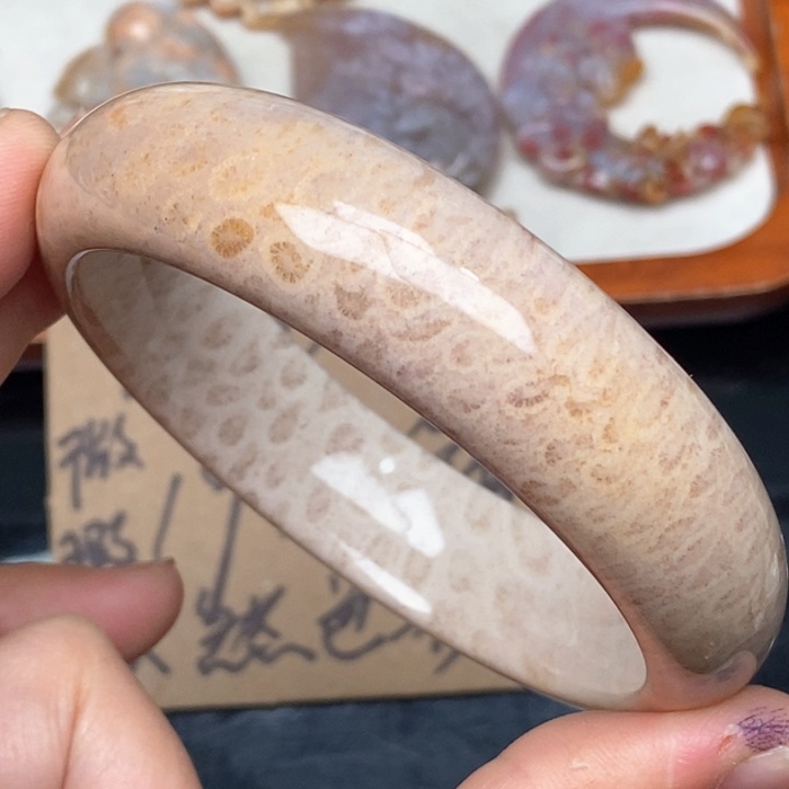 硅化珊瑚（珊瑚玉）手镯未镶嵌62