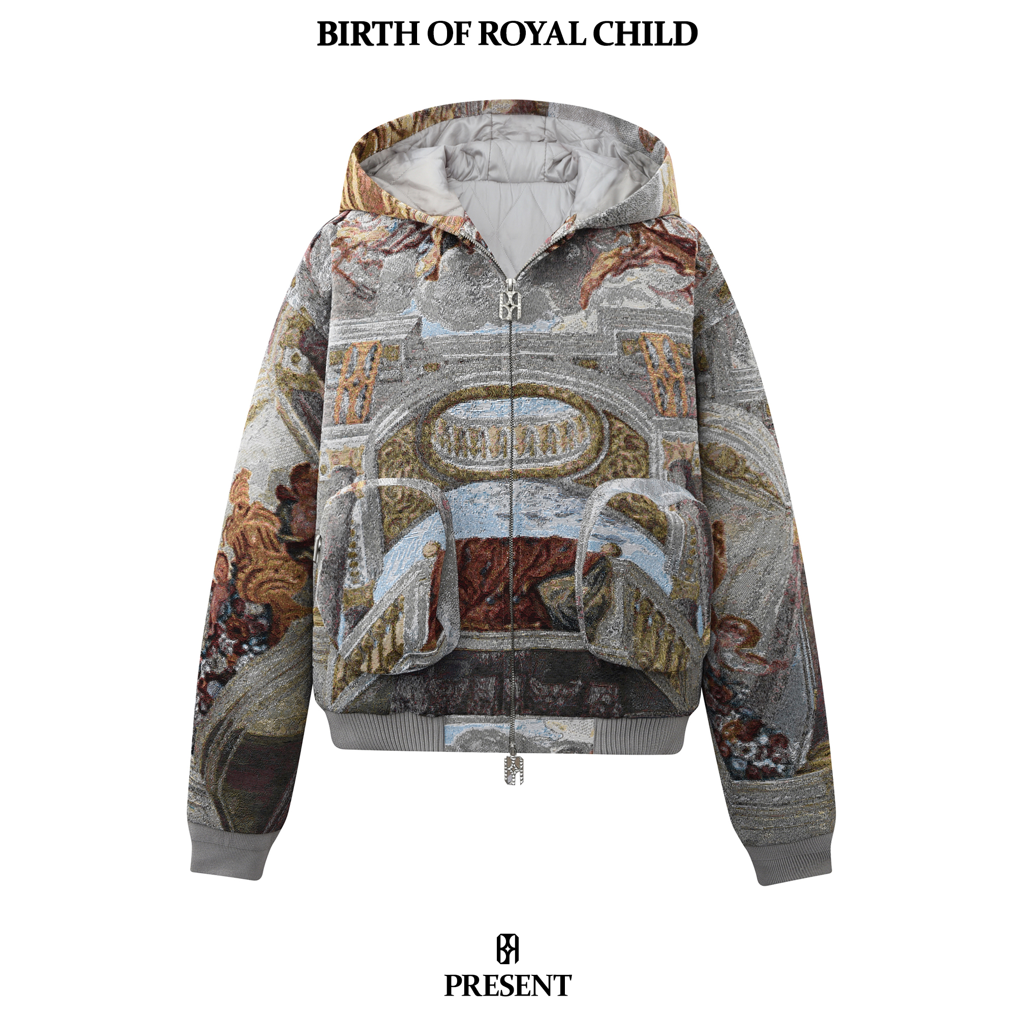 BIRTH OF ROYAL CHILD BORC 波佐艺术提花夹克潮流休闲休闲夹克