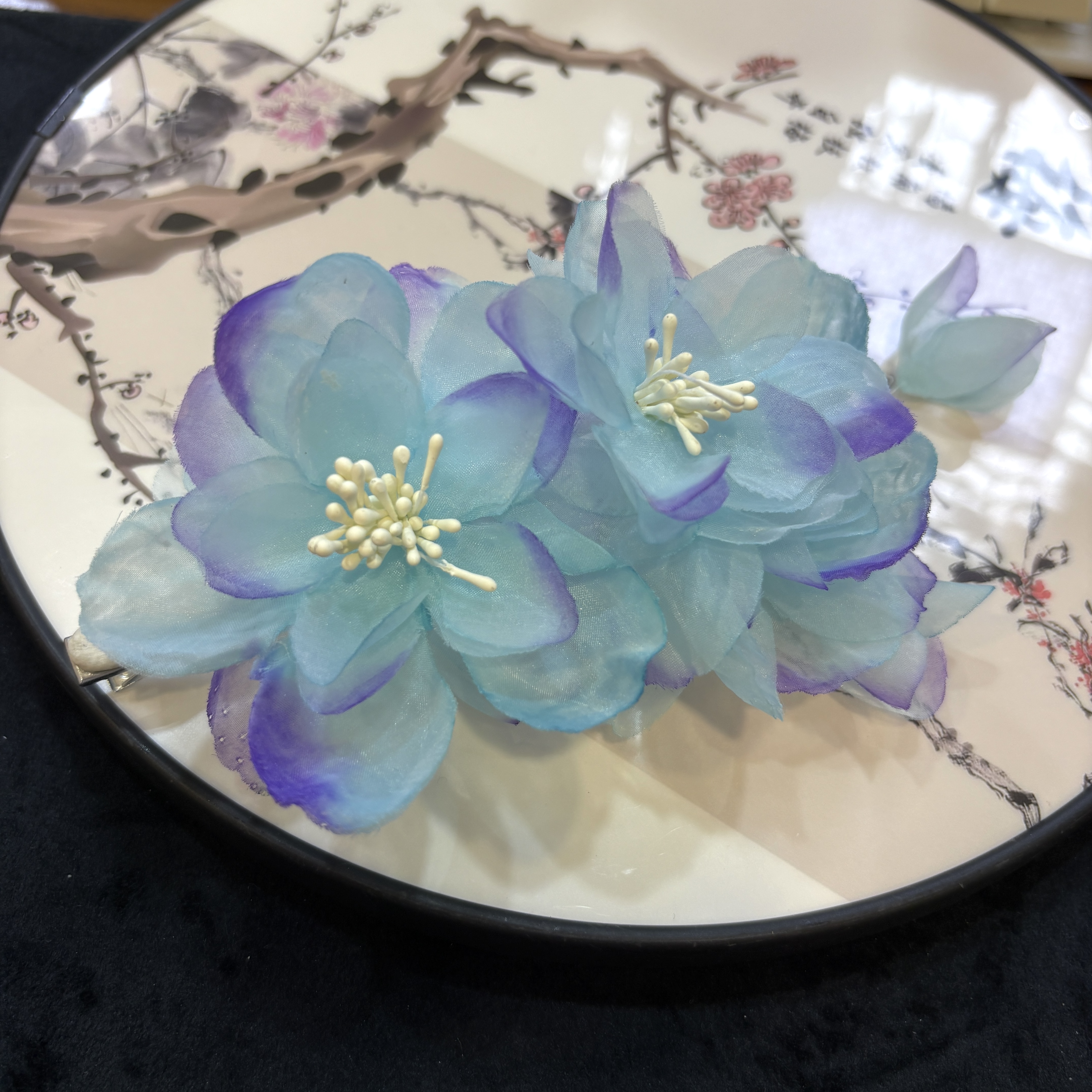 云鬓花古风饰品古装发饰烫花发饰发夹 月清风 仙气汉服发冠B109