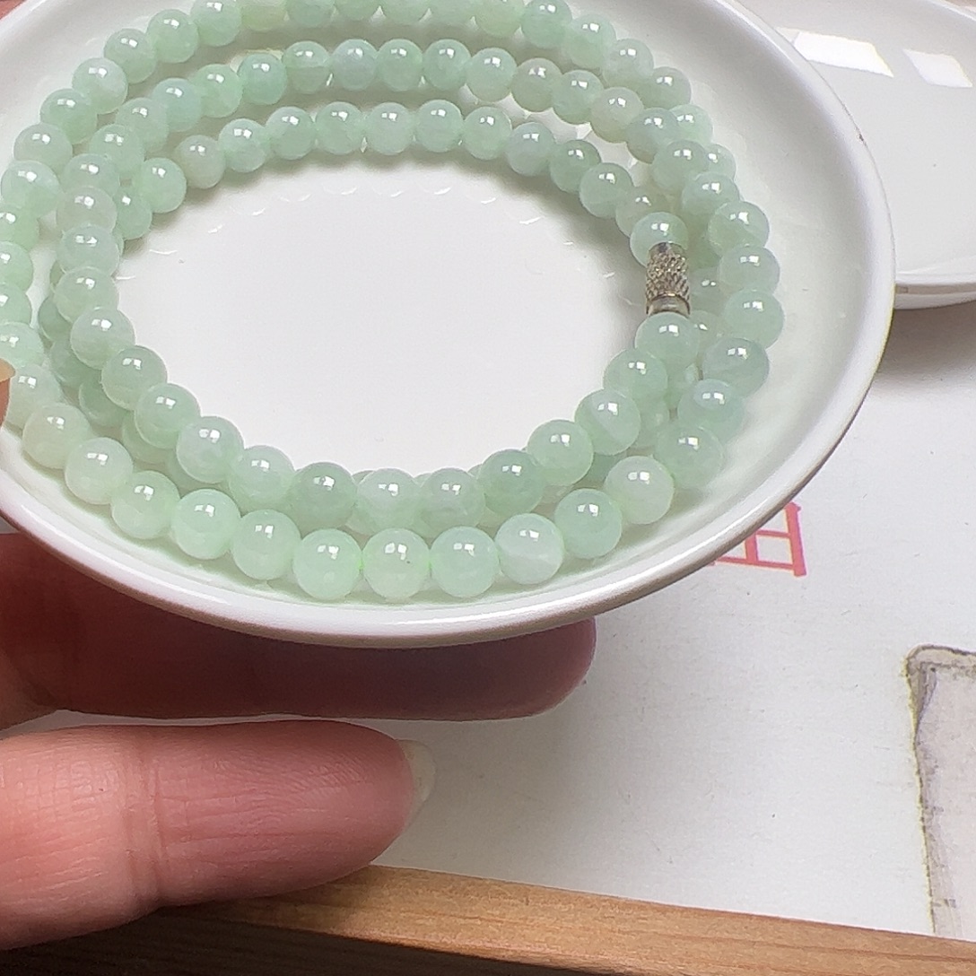 欧***师翡翠散珠货主老年卡5++