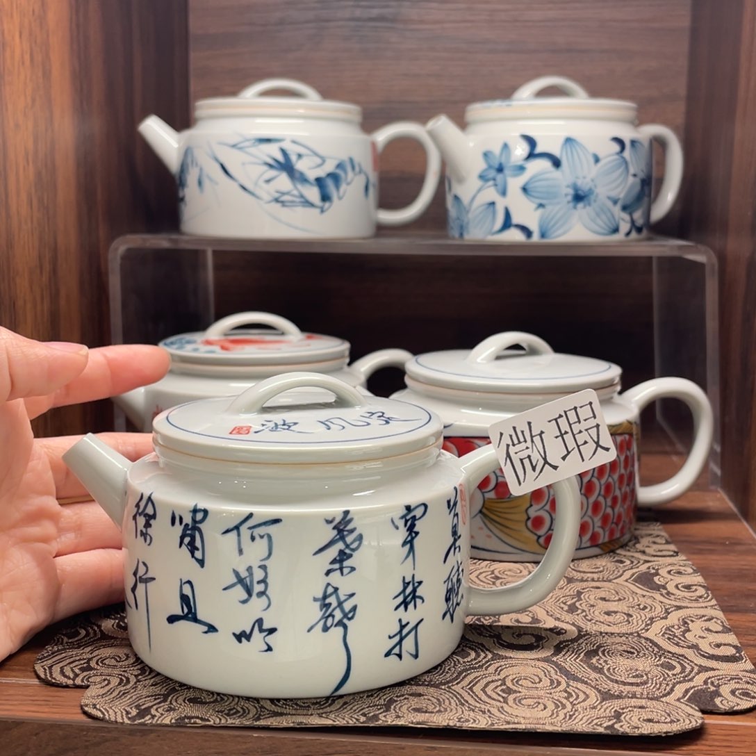 微瑕釉下彩纯手绘