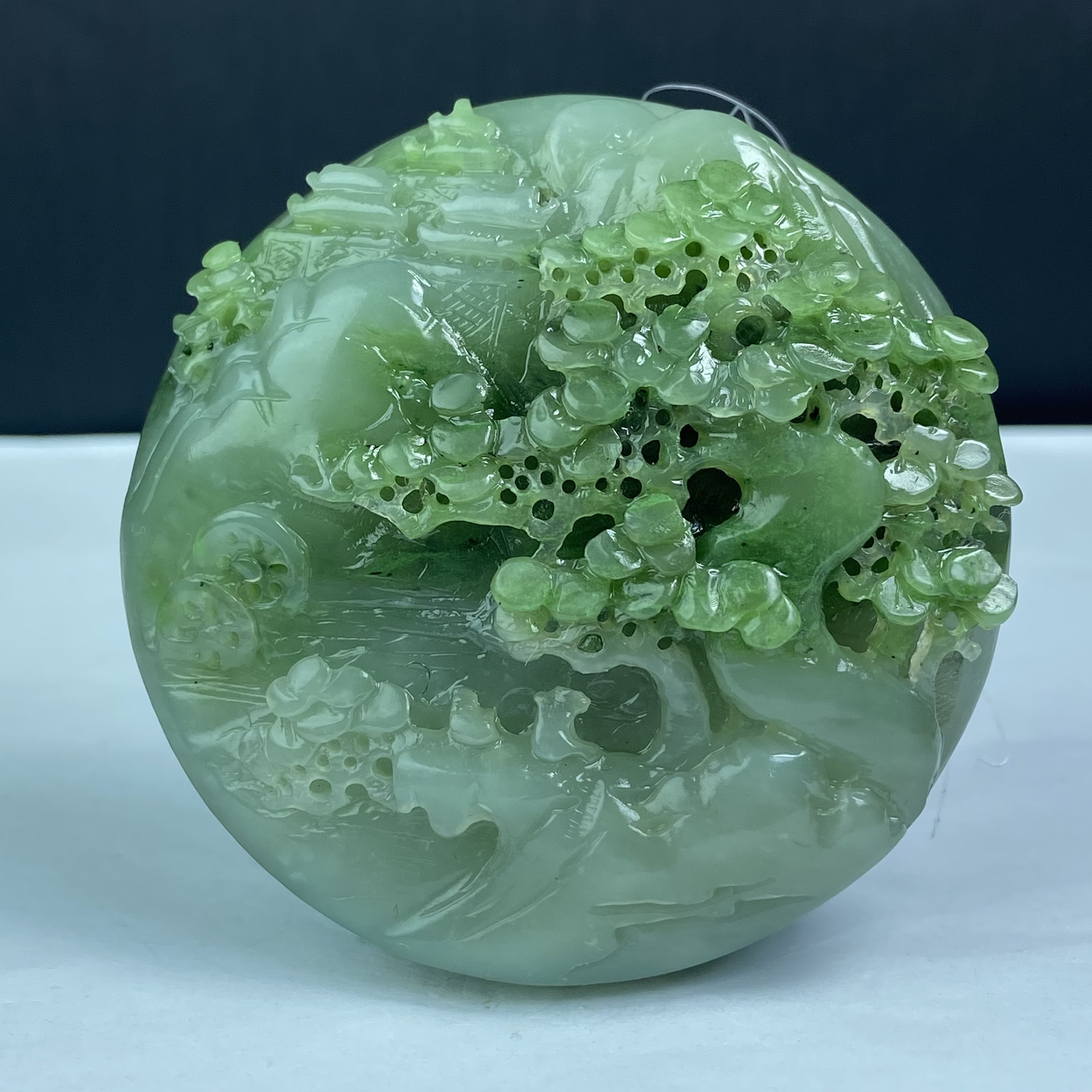 QK4016LC 和田玉 碧川藏金/朵云轩