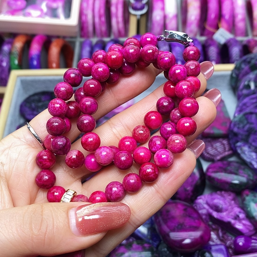 雨***滴珐琅非金属红色一套项链加长