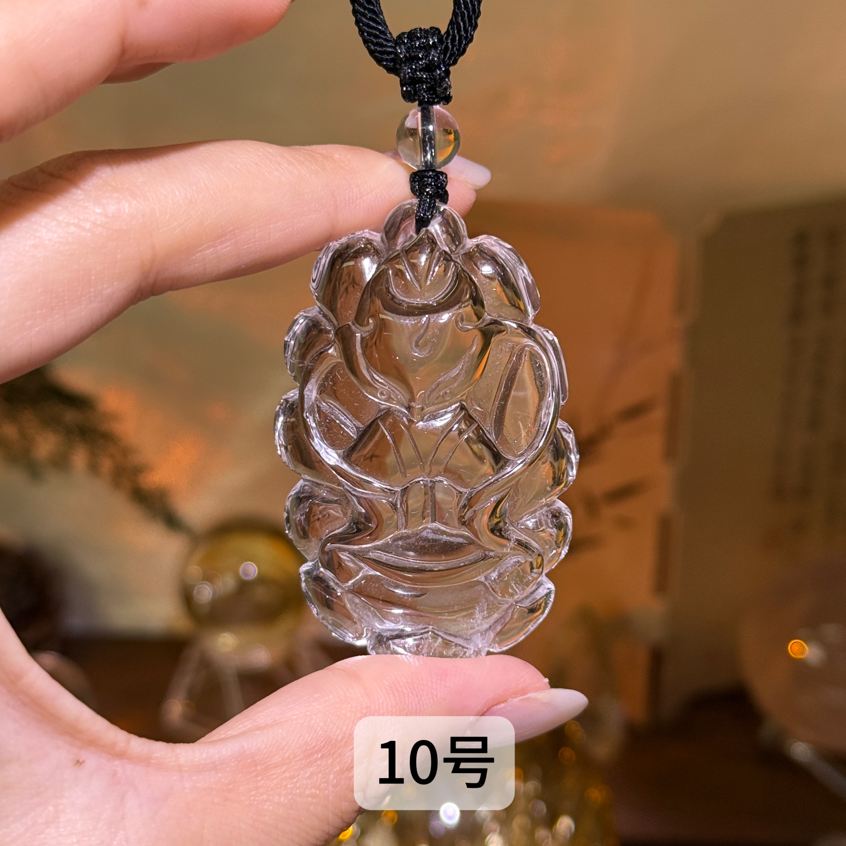 天然白水晶狐牌吊坠（按编号拍）多样性发一