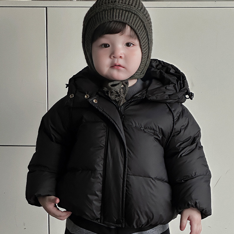 婴幼童羽绒服卡通亲肤童装冬保暖简约连帽羽绒服YZ86030