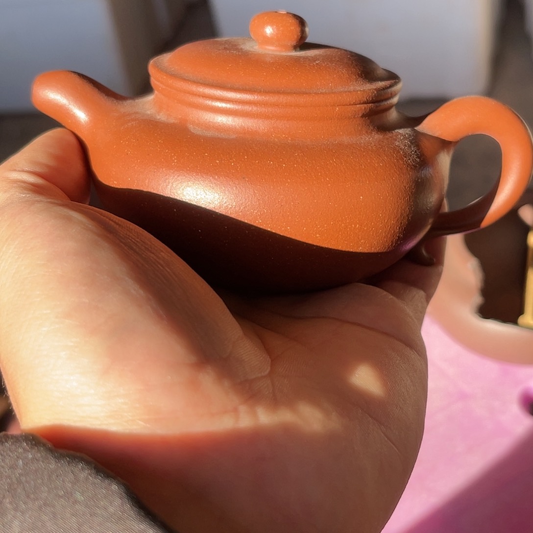 紫砂茶壶完美红降坡仿古