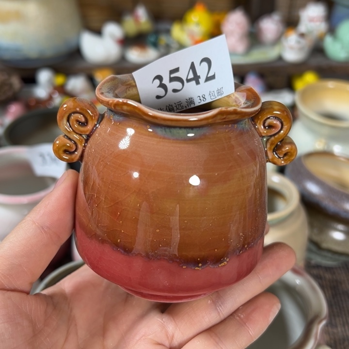 活动价30包邮景德镇手工花盆