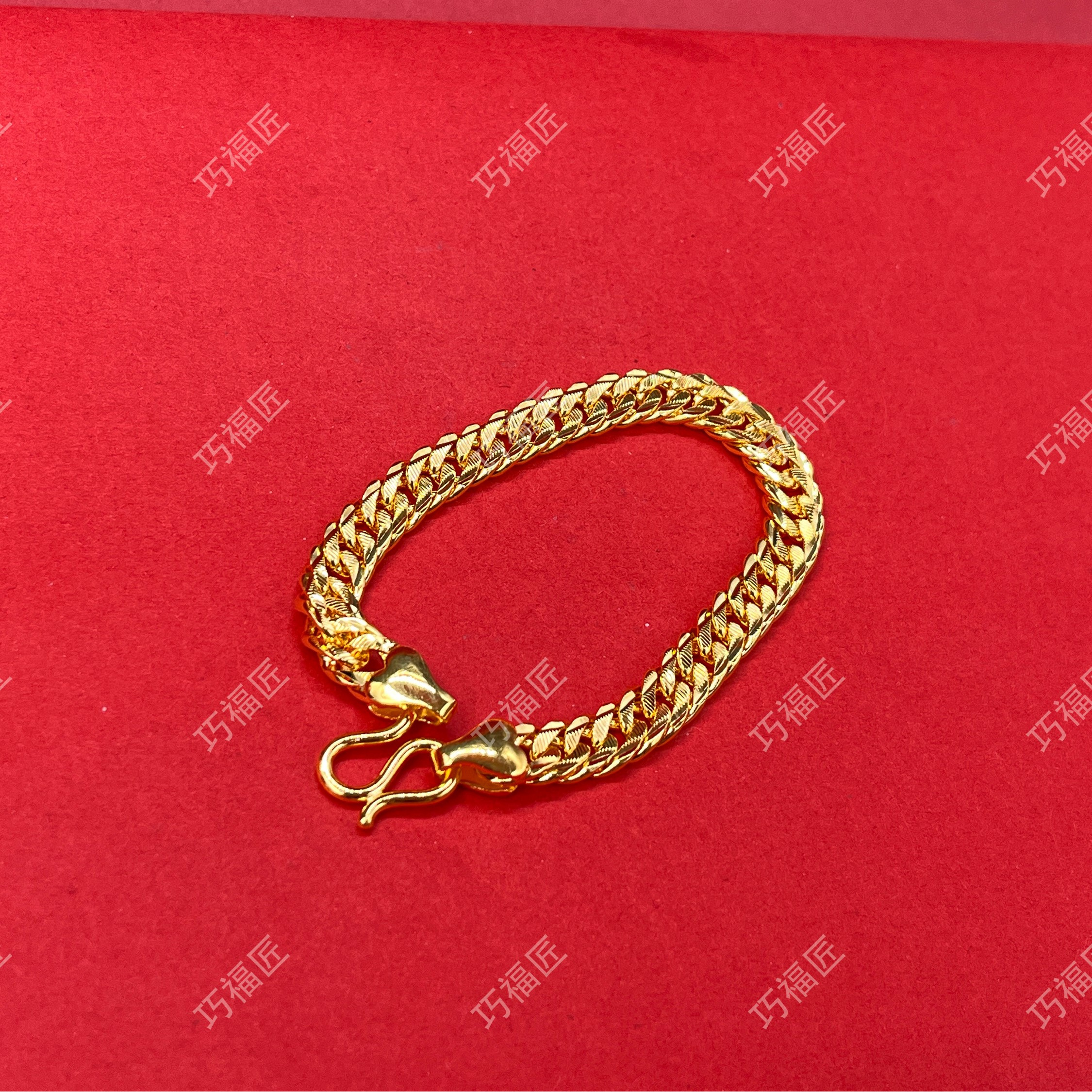 足银手链 车花马鞭手链手链男士时尚潮流个性小众素款