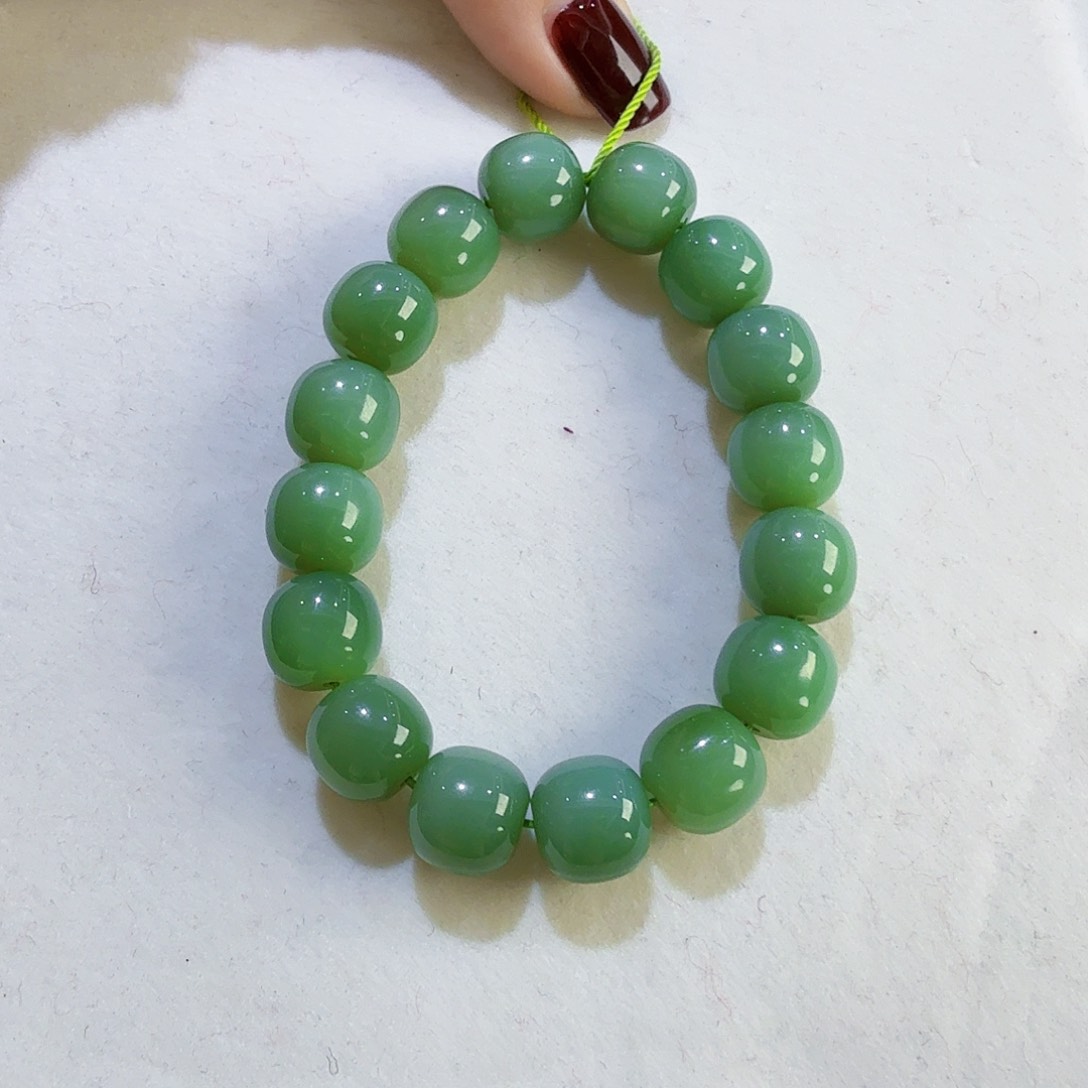 和田玉（碧玉）手链未镶嵌冲***。