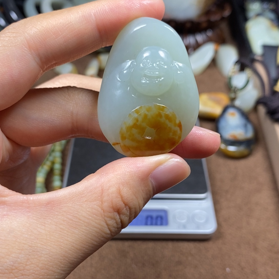 和田玉未镶嵌挂件