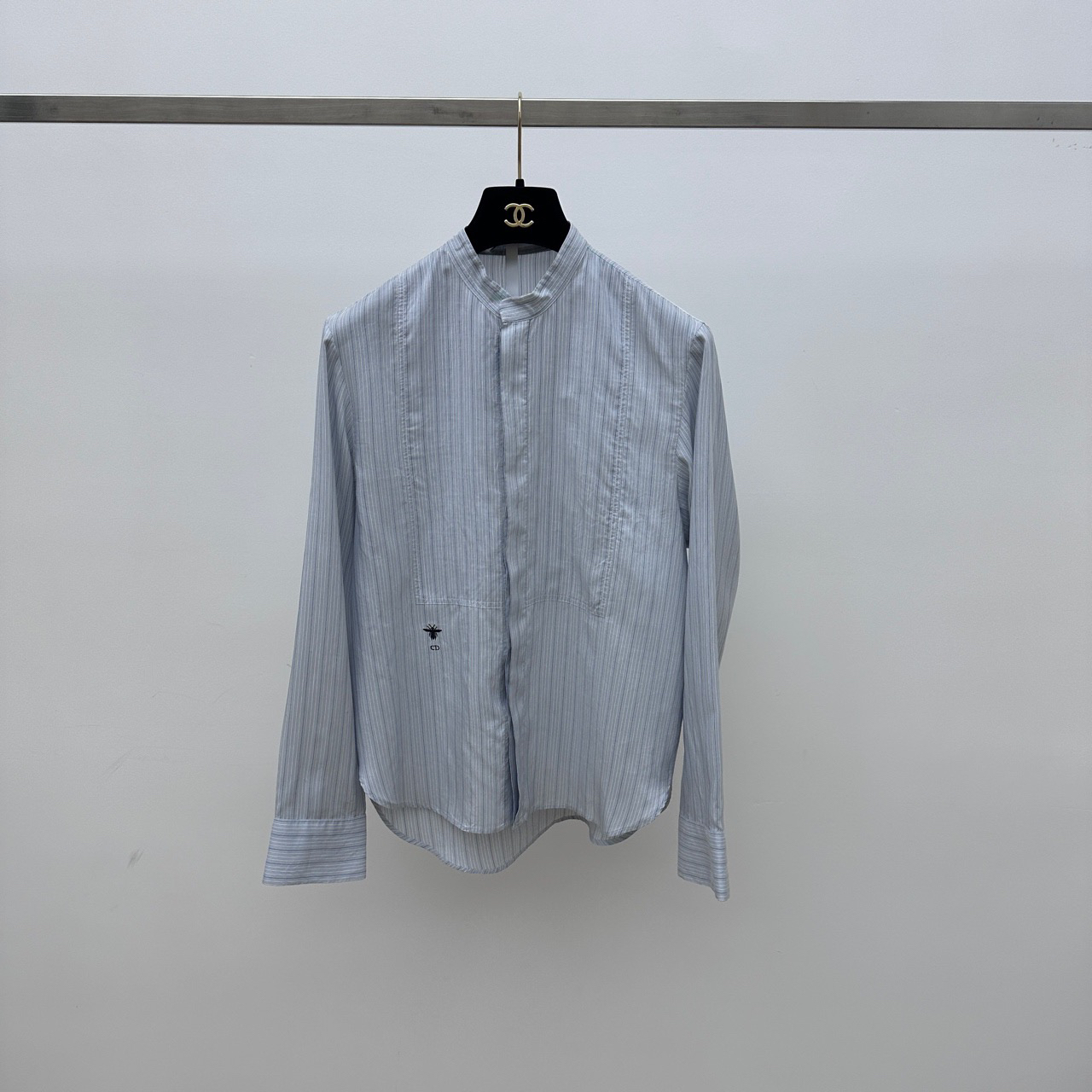 99新 DIOR/迪奥 小蜜蜂条纹立领衬衫 36码01516