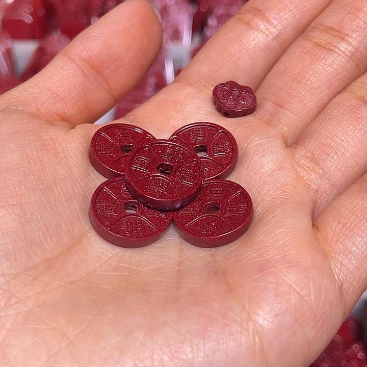 【闪购商品】天然辰砂酒红色五帝钱