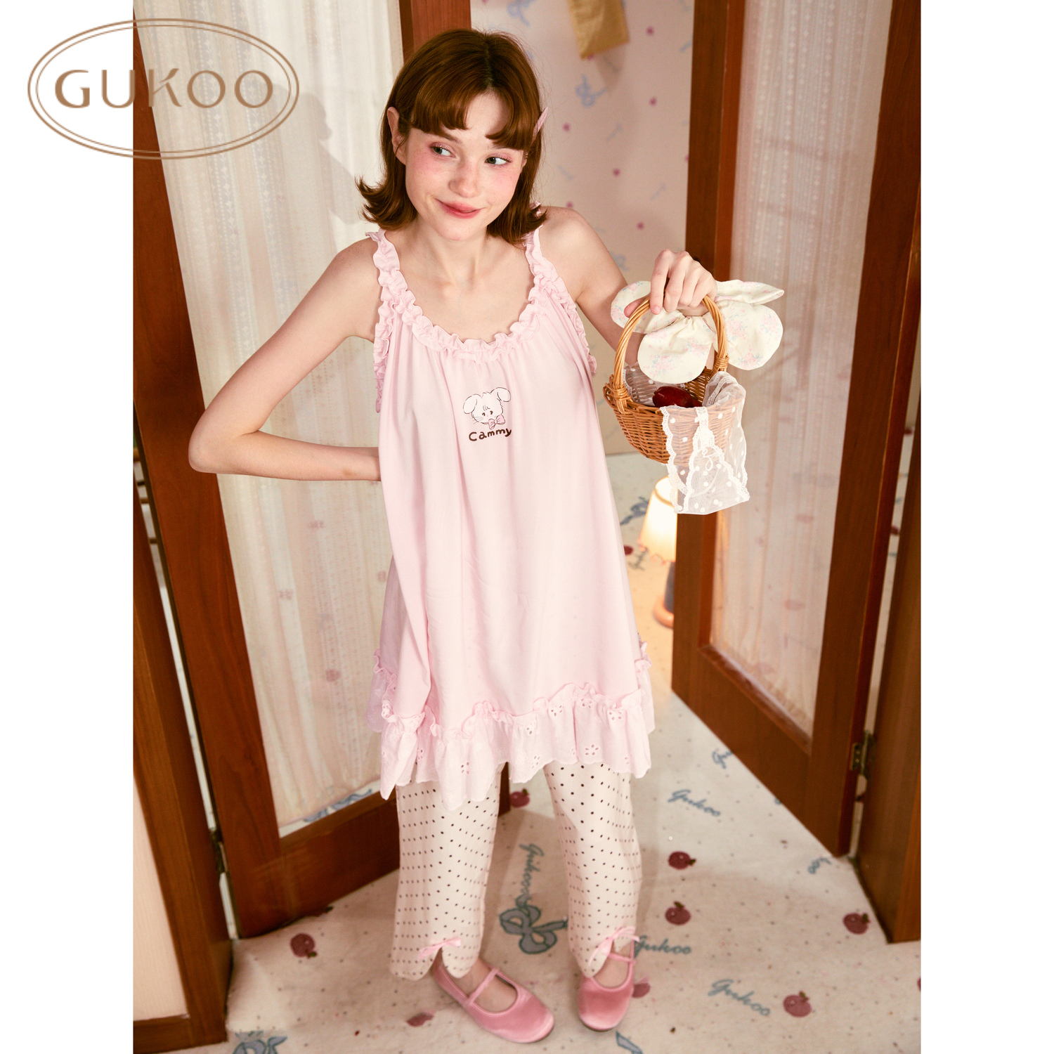 【Gukoo果壳】春夏睡衣2026mikko薄款甜美少女天丝棉宽松家居服套装