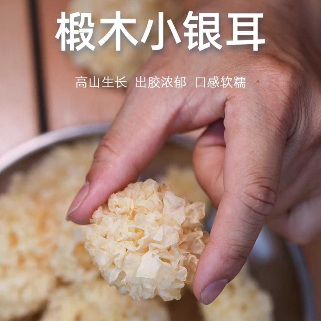 椴木小银耳干货新鲜无硫白木耳