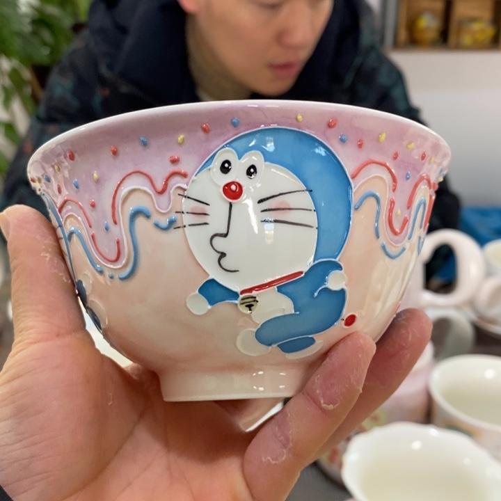 杯刘*菲景德镇釉下彩手绘