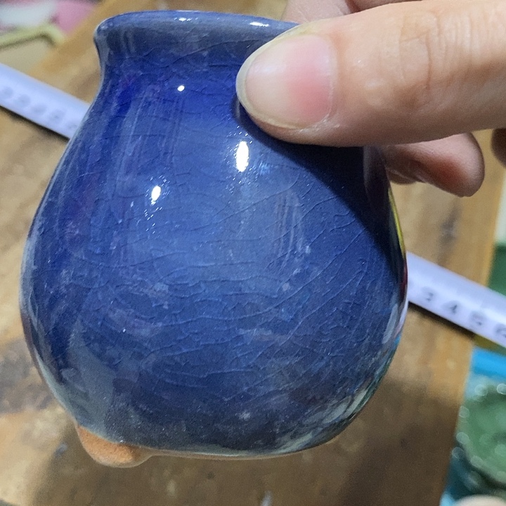 摆件陶盆有孔 瑕疵介意勿拍