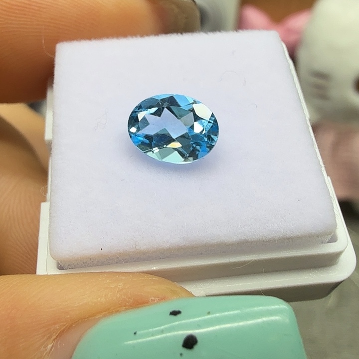 托帕石裸石椭圆形4*6