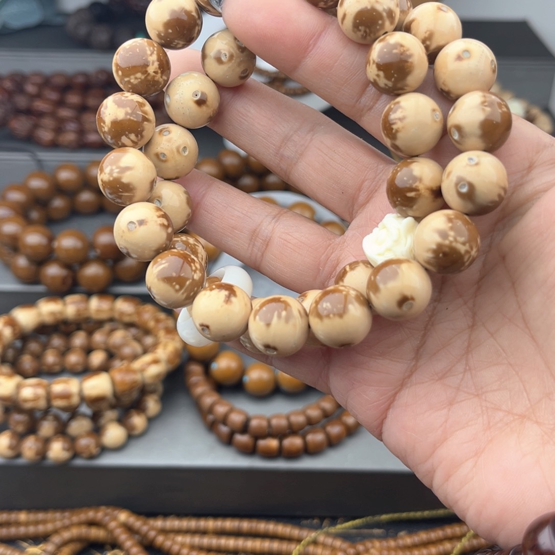 紫金鼠手串半实心花皮双圈手持练手款13