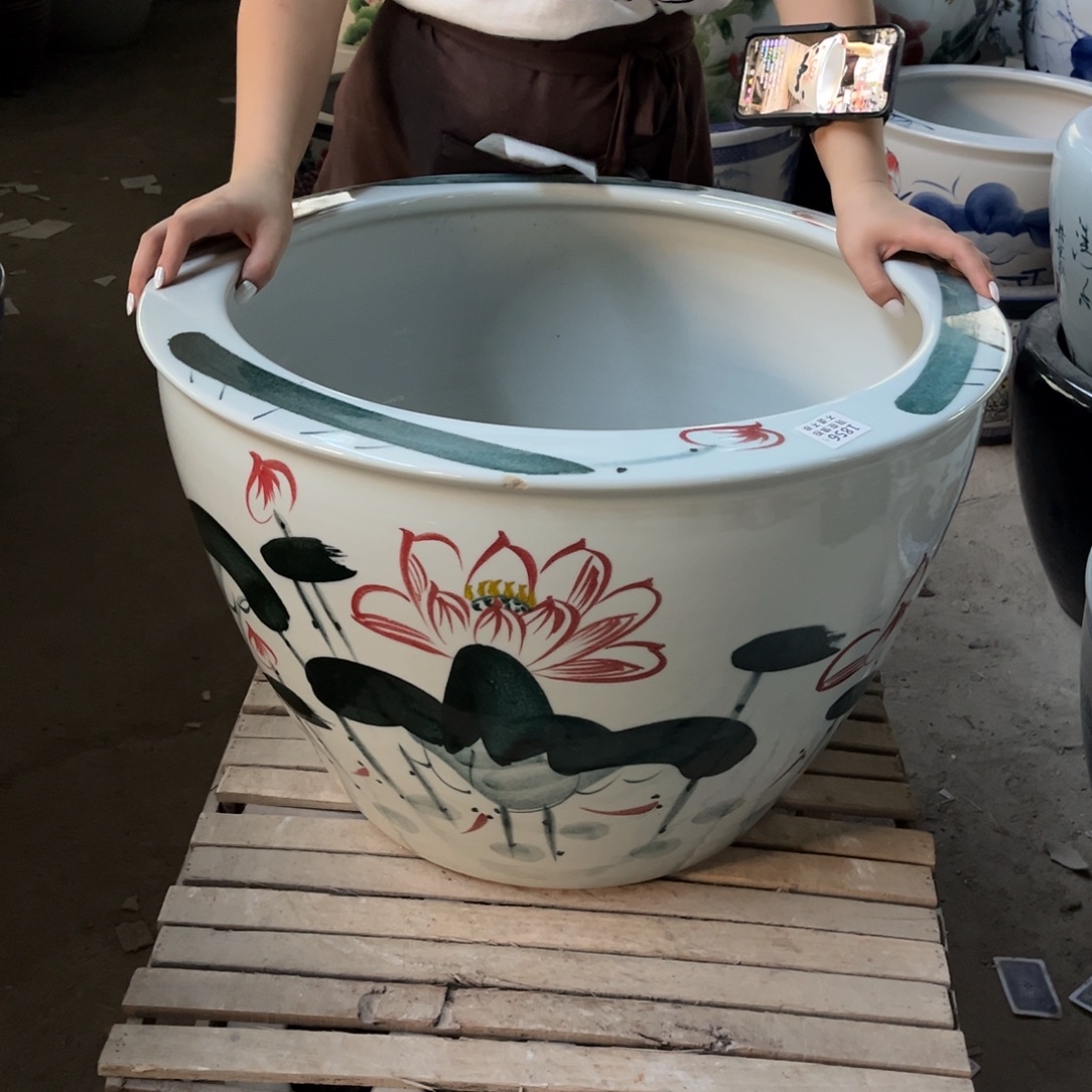 瓷片平口红荷花60.8888888